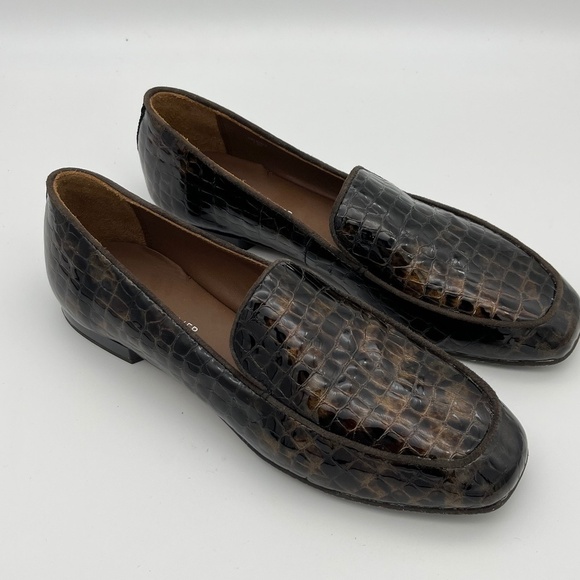 Donald J Pliner Helene 2 Brown Crocodile Embossed Loafer; Size 7.5N; EUC - Picture 1 of 10
